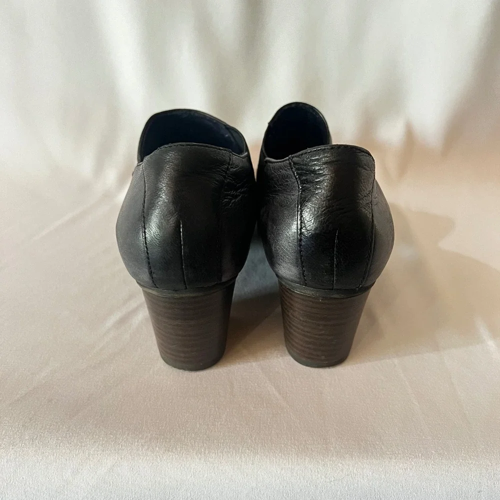 Tamaris Black Leather Cuir Shooties Ankle Booties Touch It Sole EU 38 US 7.5